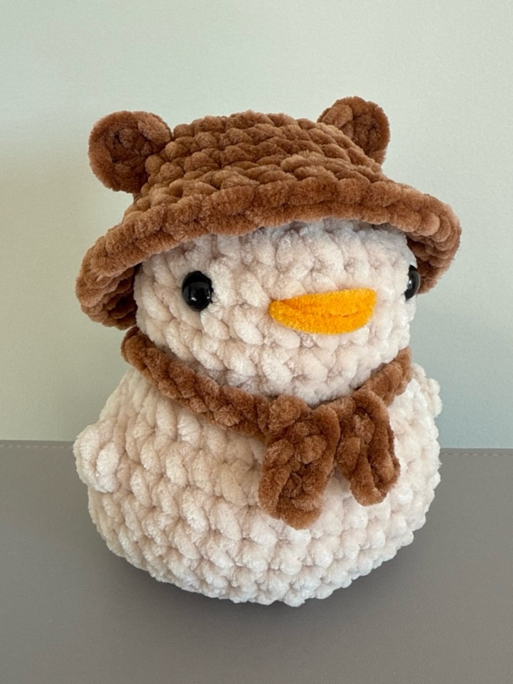 Chonky Duck in a Bear Hat